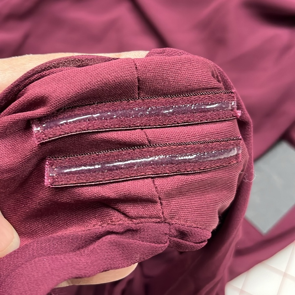 LULUS NWT Heavenly Hues Burgundy Evening/Bridesmaid V-Neck Goddess Maxi Dress M - Picture 12 of 16